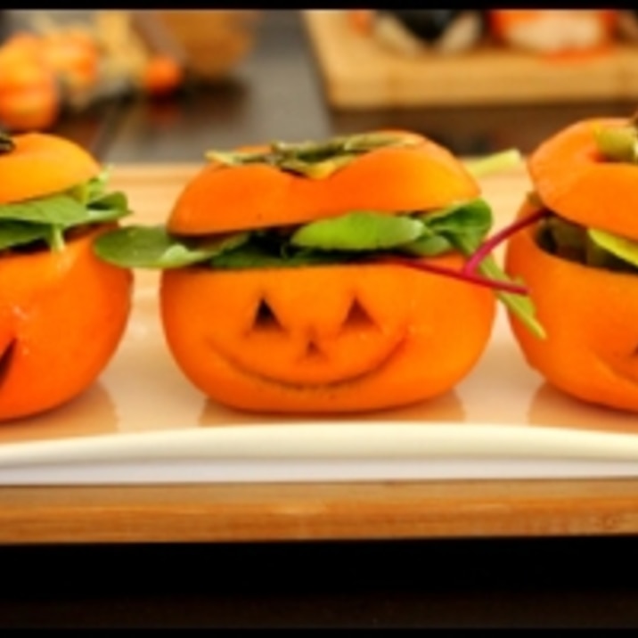 ハロウィンに 柿カップのカボチャおばけサラダ レシピ 作り方 By 山本リコピン 楽天レシピ ハロウィンに 柿カップのカボチャおばけサラダ レシピ 作り方 By 山本リコピン 楽天レシピ